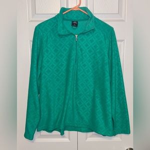 Land’s End 1/3zip fleece pullover | Kelly Green | Size‎ Large 14/16